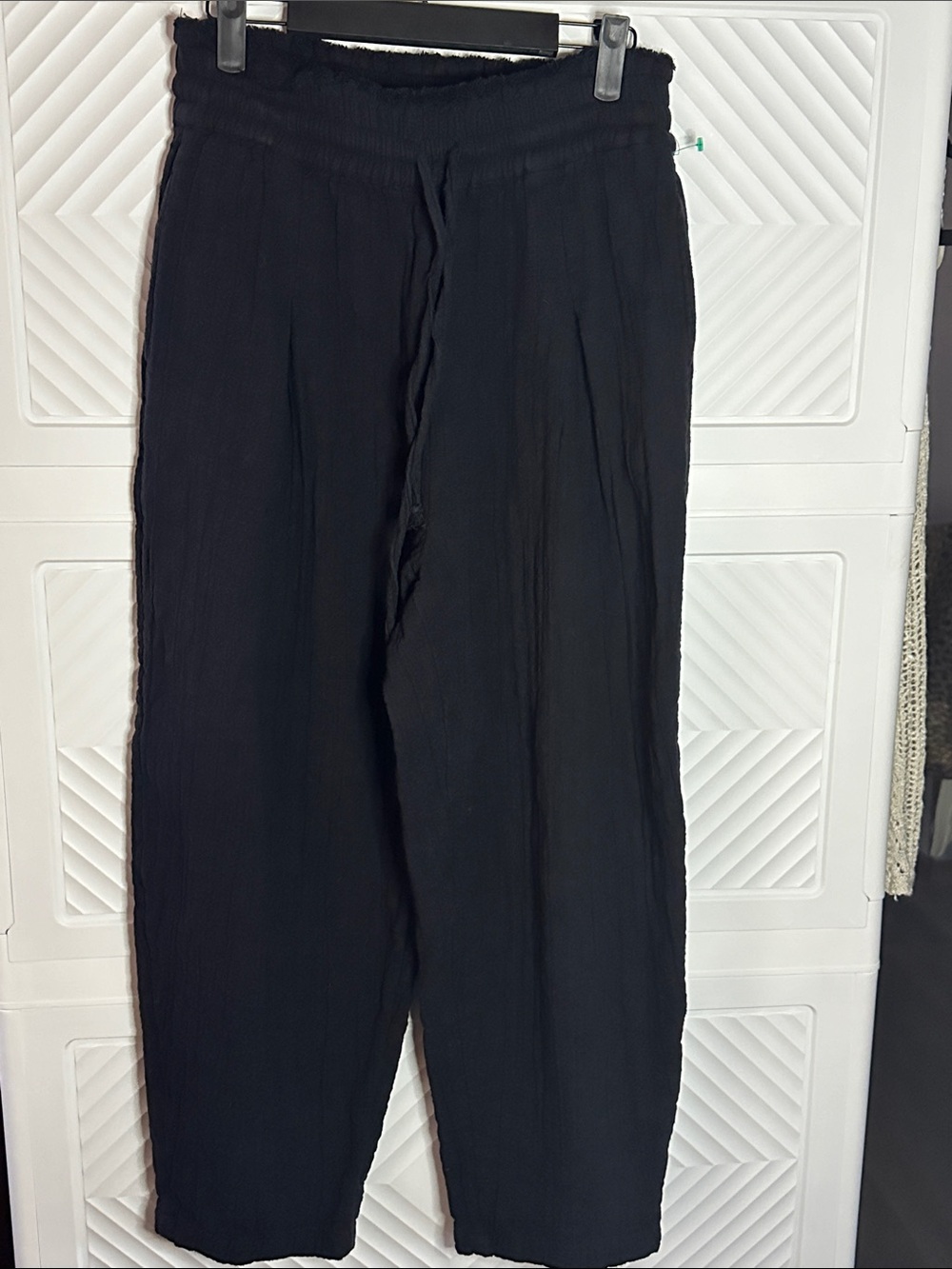 Free People Black Elastic Waist Casual Joggers